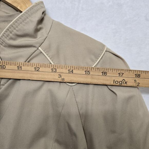 Saxton Hall Womens Vintage 70s Elevated Classic Quilted Long Trench Coat Size 11 - Picture 10 of 12